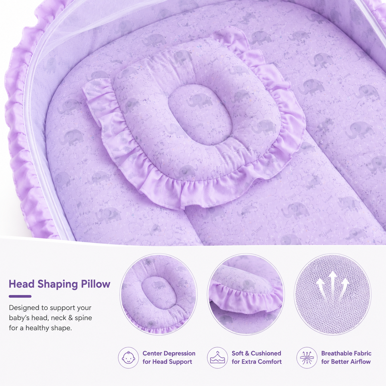 Baby Mosquito Net Bed with Pillow