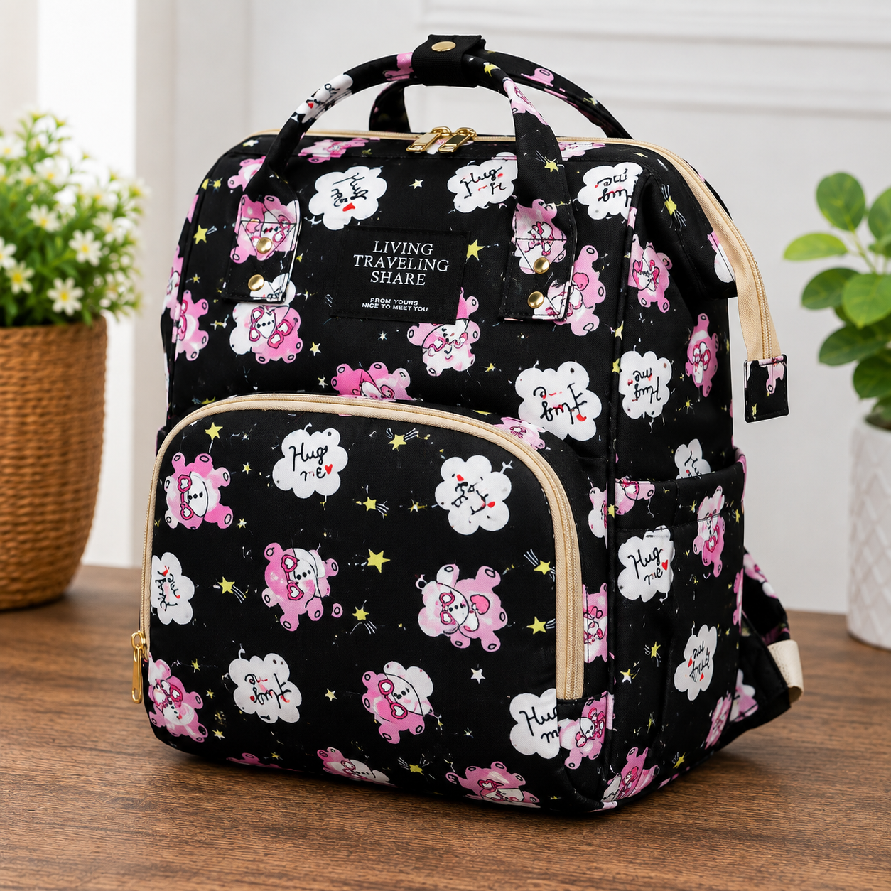 Multi-Function Diaper Bag Backpack for Moms | Waterproof Baby Travel Bag with Bottle Pockets