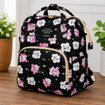 Multi-Function Diaper Bag Backpack for Moms | Waterproof Baby Travel Bag with Bottle Pockets