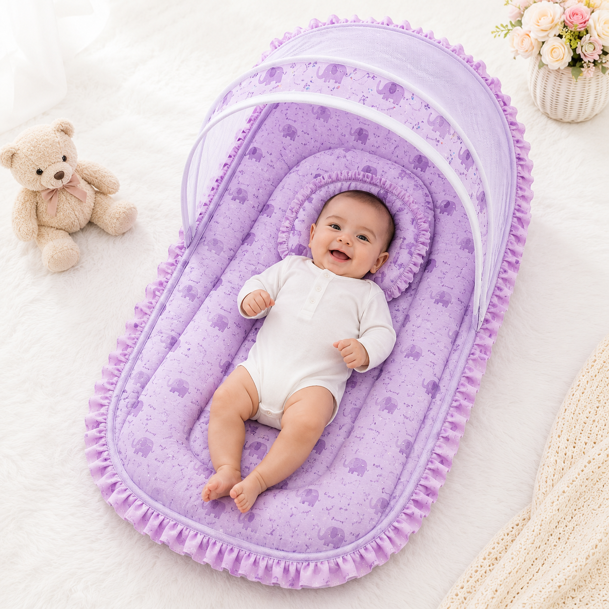 Baby Mosquito Net Bed with Pillow