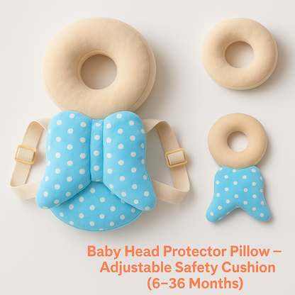 Baby Head Protector Pillow – Adjustable Safety Cushion (6–36 Months)