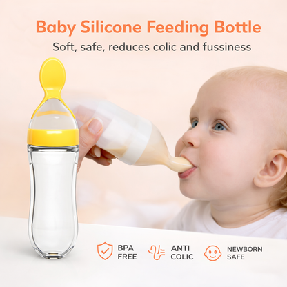 Baby Silicone Feeding Bottle (Pack of 2)