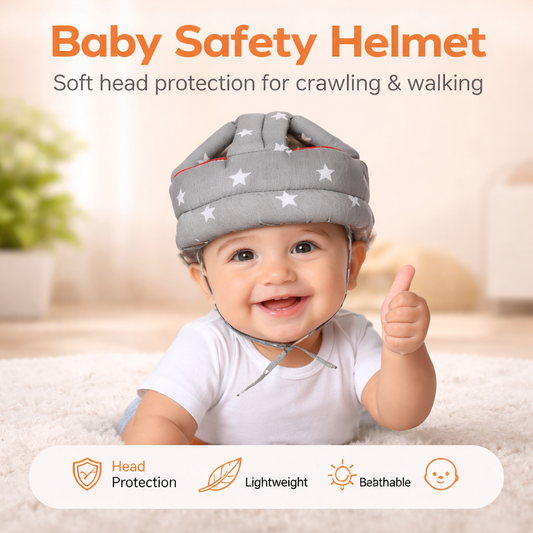 Baby Safety Helmet – Soft Head Protection for Crawling & Walking Babies