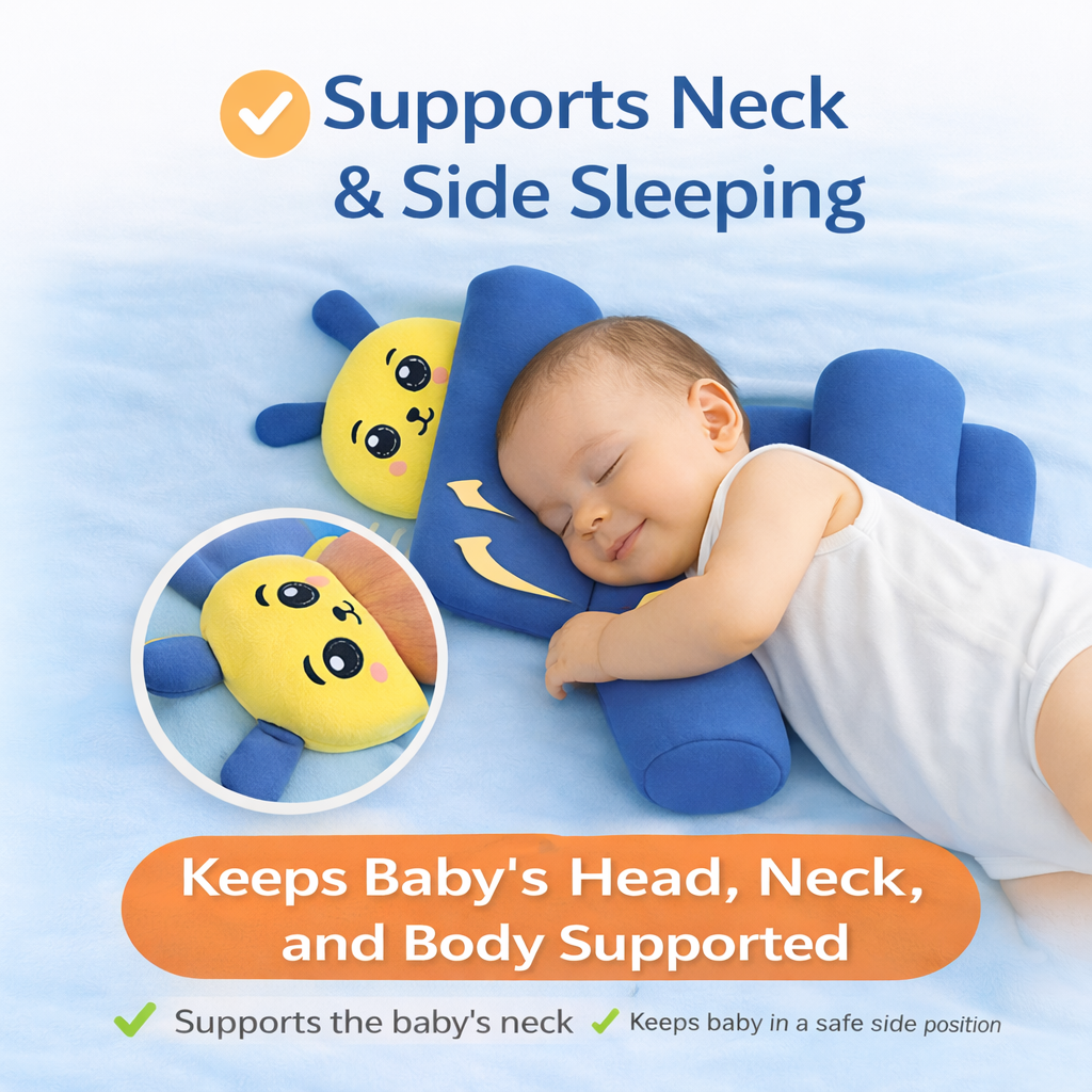Baby Head Shaping & Neck Support Pillow (0–12 Months)