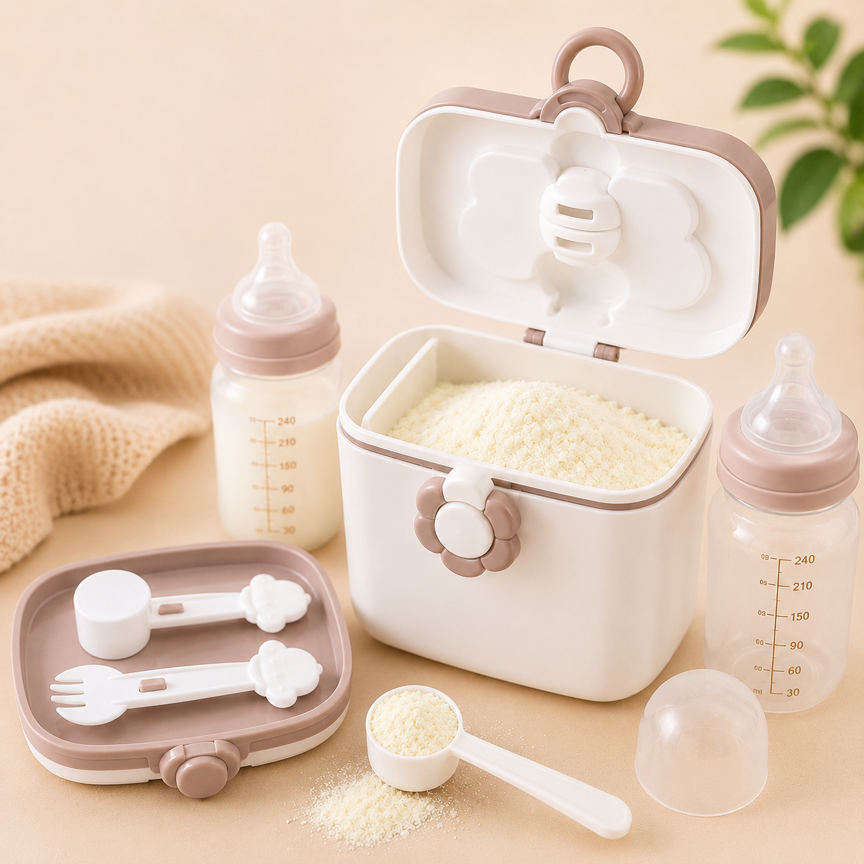 Baby Milk Powder Container with Scoop | BPA-Free Airtight Formula Dispenser
