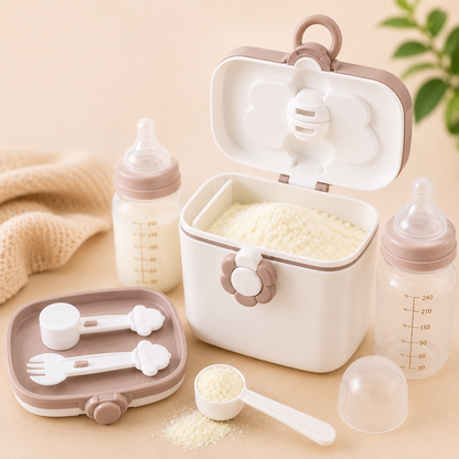 Baby Milk Powder Container with Scoop | BPA-Free Airtight Formula Dispenser