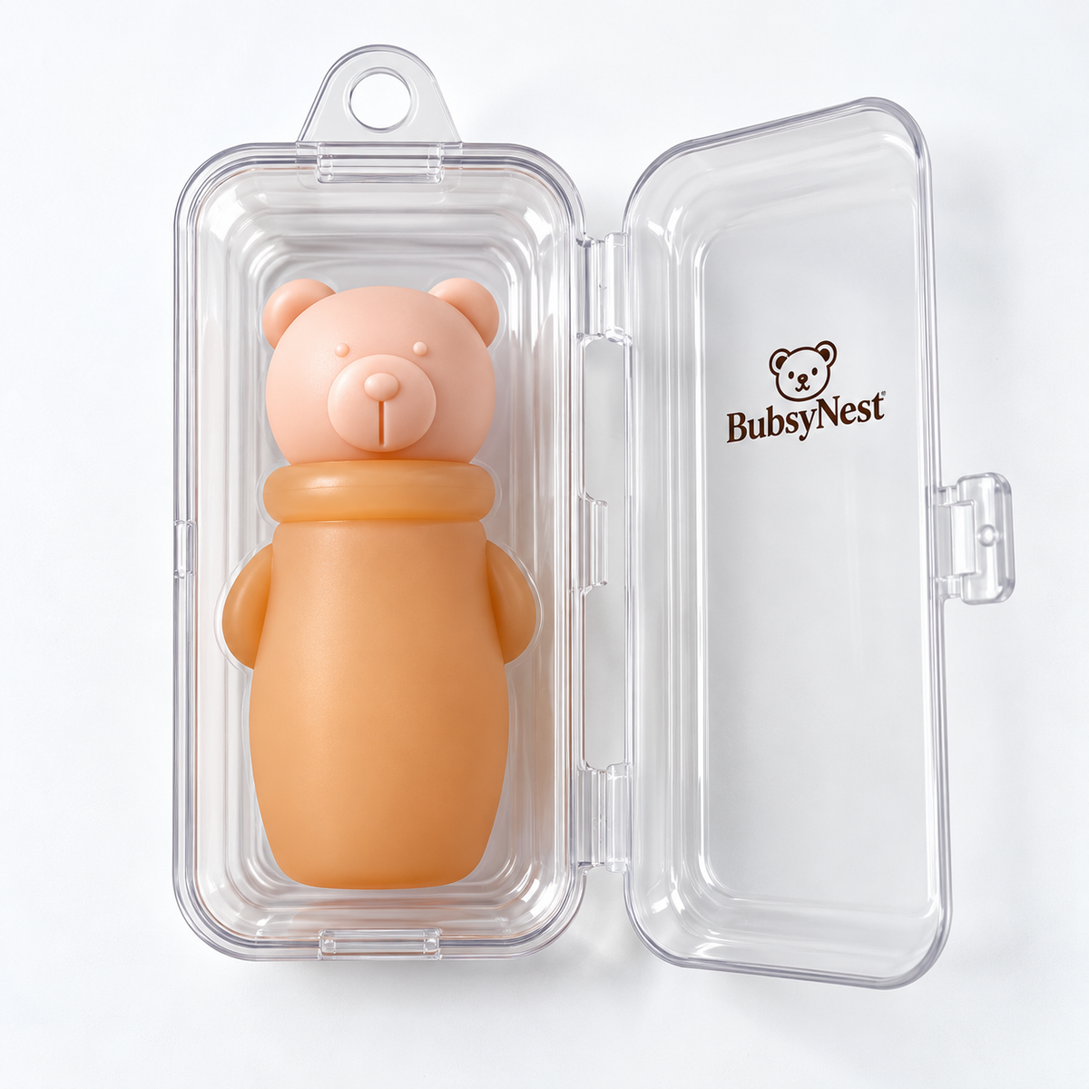 Premium Baby Silicone Squeeze Feeding Bottle with Bear Cap | BPA Free | Leakproof | Travel Friendly