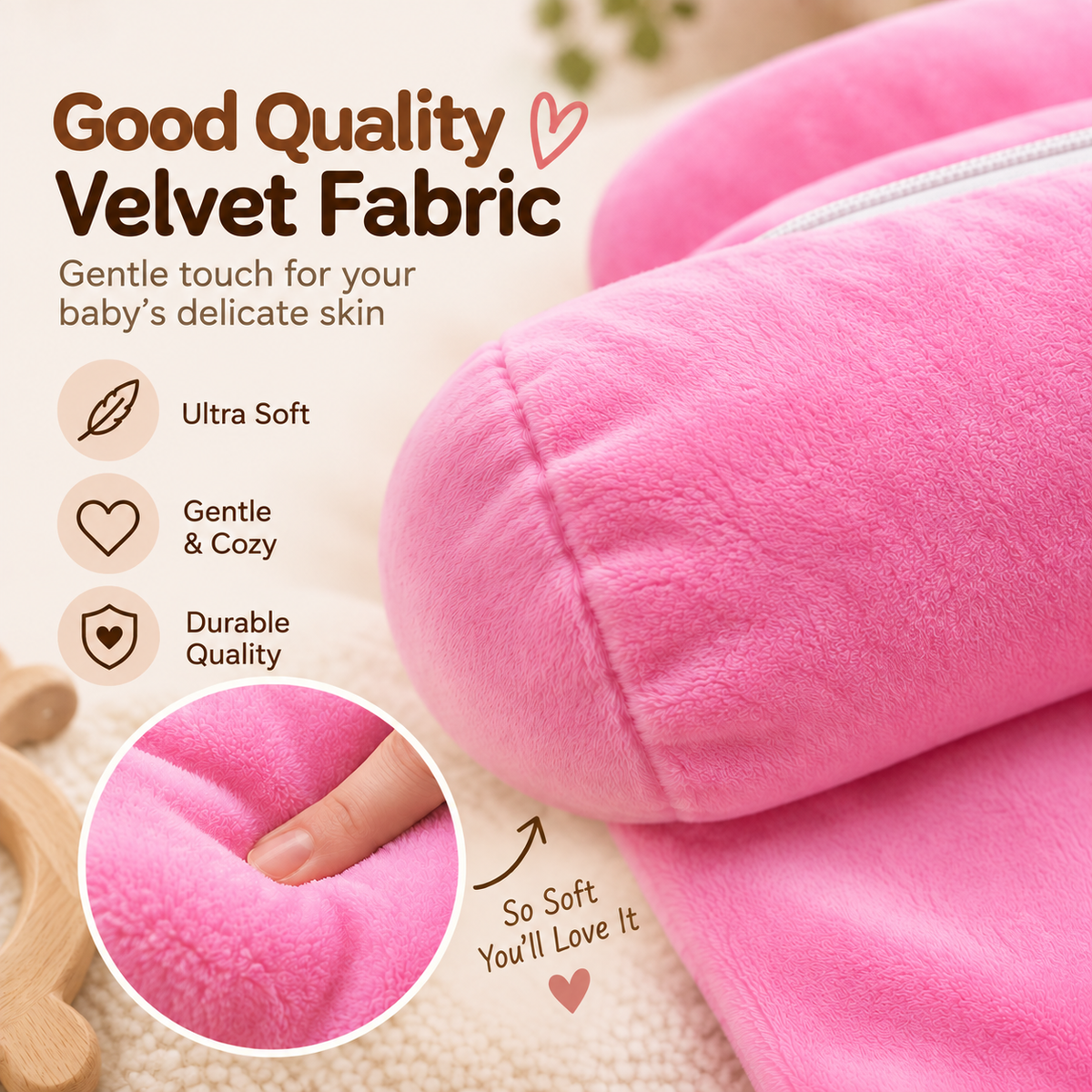 Baby Head Support Pillow | Soft Plush Head & Neck Support