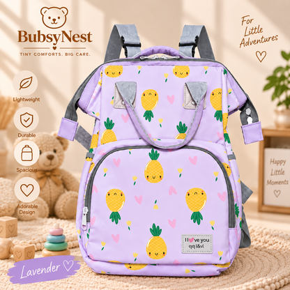 BubsyNest Baby Diaper Bag Backpack | Premium Spacious Baby Essentials Organizer with Multiple Compartments