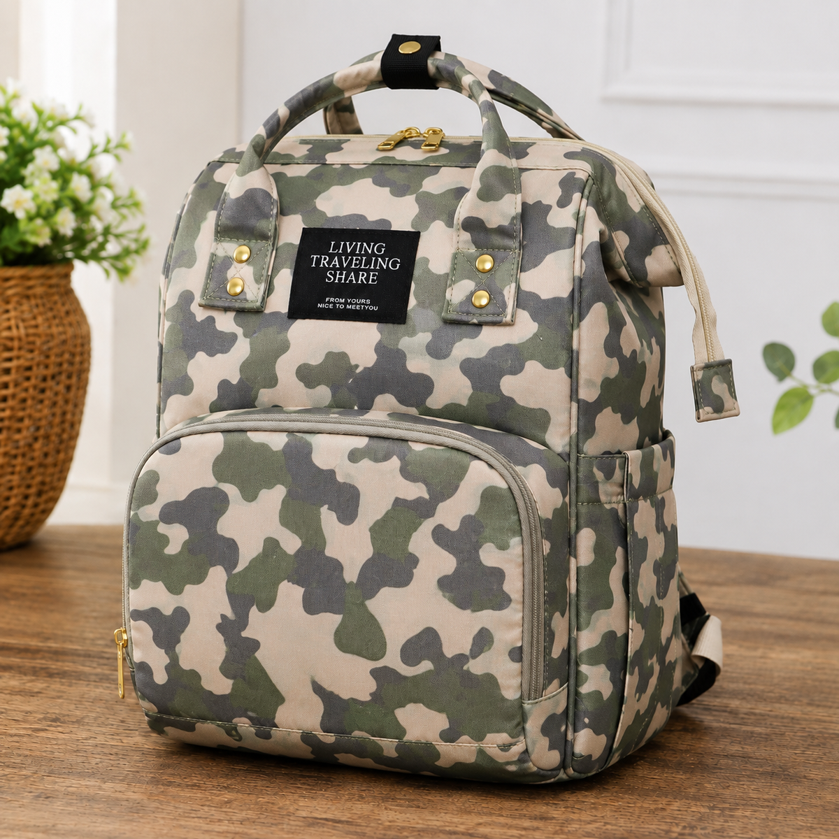 Multi-Function Diaper Bag Backpack for Moms | Waterproof Baby Travel Bag with Bottle Pockets