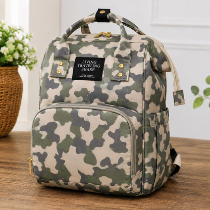 Multi-Function Diaper Bag Backpack for Moms | Waterproof Baby Travel Bag with Bottle Pockets