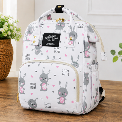 Multi-Function Diaper Bag Backpack for Moms | Waterproof Baby Travel Bag with Bottle Pockets