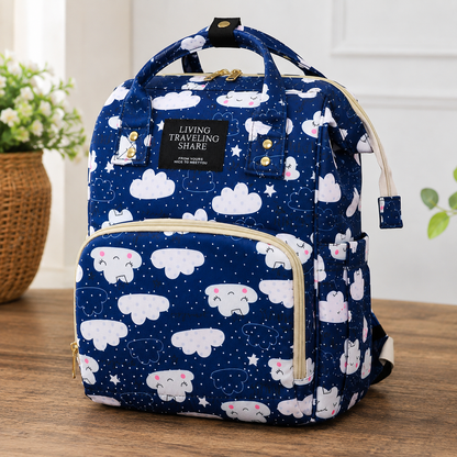 Multi-Function Diaper Bag Backpack for Moms | Waterproof Baby Travel Bag with Bottle Pockets